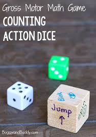 Gross Motor Math Game Counting Action Dice Easy Math Games Math Games Learning Math