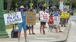 Police body cam footage show officers shining a torch in myeni's. Dozens Gather In Waikiki To Protest 2 Police Shootings West Hawaii Today