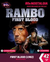 42 years ago today, First Blood (1982) was released! 🎥 #Lovingthe80s  #80sNostalgia #80smovie #FirstBlood