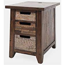 Product title topeakmart parlor furniture chair side end table snack coffee table with 2 drawers for living room bedroom reddish brown average rating: 1600 8 Jofran Furniture 3 Drawer Power Chaieside Table