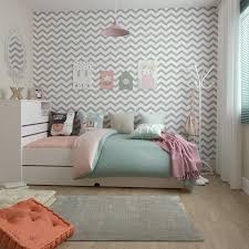 Quarto Feminino Com Papel De Parede Vinilizado Leroy Merlin Papel De Parede Para Quarto Feminino Organizar Quartos De Meninas Decoracao Quarto Pequeno