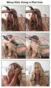 How To Make Wavy Hair Using A Flat Iron Hair Styles Curly Hair Styles Hair