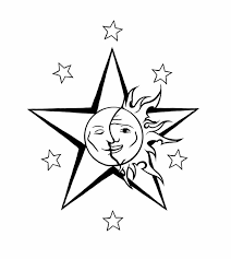 Most star tattoos appear on the wrist and neck, as these places are more visible, and suit the size and design of classic star tattoos. Outline Stars And Sun Moon Tattoo Design