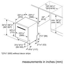 The dimensions of a dishwasher are important for installation. Bosch Shx9pt75uc Shx9pt75uc Dishwasher Dimensions Dishwasher Dishwasher Cabinet