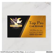 Gold Professional Tool Auto Repair Car Mechanic Business Card Zazzle Com In 2020 Auto Repair Car Mechanic Auto Repair Estimates