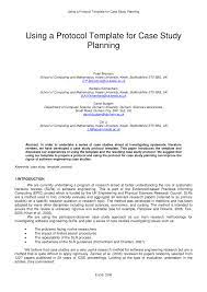 Format case study research example. Pdf Using A Protocol Template For Case Study Planning