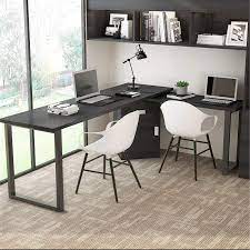 For small home office, make sure you choose office desk with more storages. 55 Inches Rotating L Shaped Computer Desk With File Cabinet
