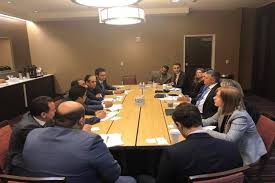 حافظ معياد يلتقي بوفد من البنك الفيدرالي الأمريكي في واشنطن صور نشوان نيوز conference room home decor decor