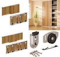 ARES Sliding Wardrobe Door Gear Track Kit DIY Bottom Roll ...