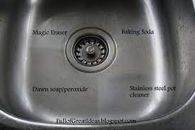 Maybe you would like to learn more about one of these? Scrub Away The Stains In Your Stainless Steel Sink With A Magic Eraser Cleaning Hacks Kitchen Cleaning Hacks Deep Cleaning Tips