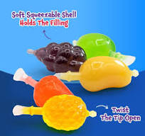 FUNTASTY Fruit Jelly Candy Assorted Flavors, Squeezable Vegan-Friendly, 40 Count Jar