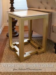 Greek key coffee table by baker in good as found vintage condition. Diy Side Table With Greek Key Base Addicted 2 Decorating