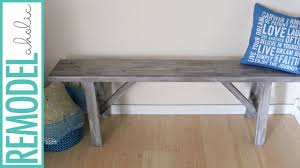 Learn how to build a beautiful farmhouse bench with hidden storage. Remodelaholic How To Build An Easy Diy Wood Bench For Just 25