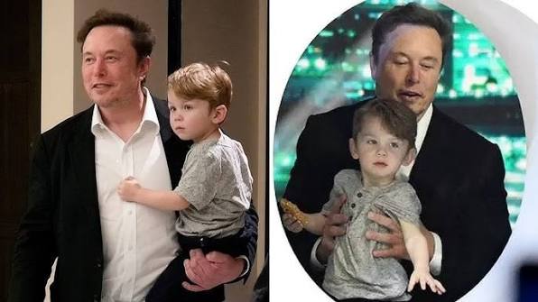 Elon Musk and Grimes son 'X AE A-XII' join him on stage at Miami conference