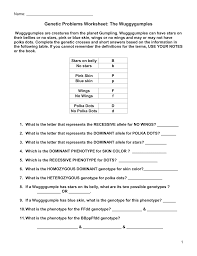 Genetic Problems Worksheet The Wuggygumples Genetics Practice Problems Genetics Practice Worksheets