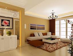 Karpet putih dengan pinggiran bewarna cokelat dan deretan bantal kecilnya semakin memberikan nuansa hangat dan nyaman. Warna Rumah Minimalis Interior
