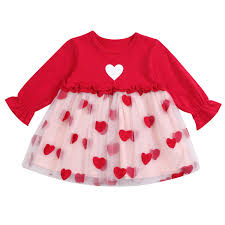 911 girls valentine s day outfits products are offered for sale by suppliers on alibaba.com, of which girls' clothing sets accounts for 10%. Toddler Baby Girls Valentine S Day Outfits Red Love Dress Trumpet Sleeve Tutu Skirt Winter Clothes