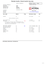 Bmp Test Bmp Blood Test Accesa Labs