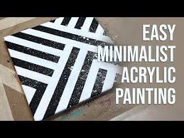 Minimalist Acrylic Painting With Masking Tape Easy Art Demo Daily Diy Painting 054 Youtube Masking Tape Art Painters Tape Design Painters Tape Art