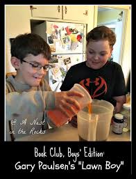 Book Club Boys Edition Gary Paulsen S Lawn Boy A Nest In The Rocks Book Club Gary Paulsen Books For Boys