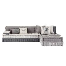 Modulare 6 Sitzer Eckpolsterbank Aus Baumwolle Grau Maisons Du Monde Modular Corner Sofa Stylish Sofa Daybed
