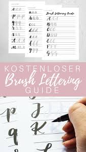 Beginnen sie jetzt mit dem handlettering und profitieren sie von meinen effektiven übungsblättern und vorlagen für anfänger! Kostenloser Brush Lettering Guide Zum Downloaden Und Ausdrucken Pinselschrift Lettering Lernen Lettering