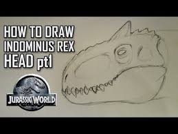 Added some details x3 indominus rex. How To Draw Indominus Rex Head Part 1 Base Head Shape Youtube Indominus Rex Draw Drawings
