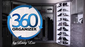 Chrome revolving shoe carousel features space efficient design utilizes vertical storage space in your closet. 360 Organizer Rotating Closet System For Shoe Closets More