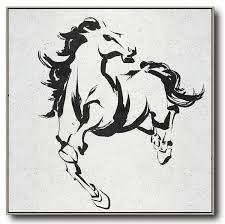 Black And White Canvas Painting Abstract Hand Painted Black And White Painting Mn319a Abstract Art Horse Minimalist Painting For Abstract Horse Painting Minimalist Painting Abstract Canvas Painting