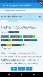 I working on webview in flutter. Flutter Inappwebview Flutter Package