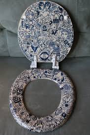 Homecraft savanah raised toilet seat with lid, 4 high elevated toilet seat locks onto standard toilets, portable assistance seat with sturdy brackets, medical aid for elderly, disabled, limited mobility. Hand Painted Blue On Tan Toilet Seat Cover Lid Tattoo Flash Sheet Inspired Toilet Seat Novelty Toilet Seats Bathroom Decor Apartment