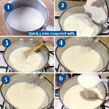 Milk heated until most of the water has evaporated. Evaporated Milk Recipe From Scratch 2 Methods Veena Azmanov