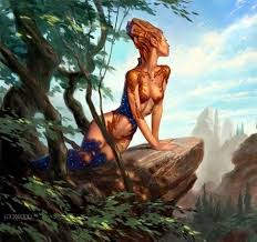 Oread Greek Myth Mountain Nymphs They Were Associated With Artemis Since She Did Most Of Her Hunting In The Mountains Some Mtg Art Mythology Art Magic Art