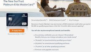 Alabama, arkansas, florida, georgia, maryland, mississippi, north carolina, south. Suntrust Platinum Elite Mastercard Review 500 Sign Up Bonus 200 Travel Credit More Al Ar Fl Ga Md Ms Nc Sc Tn Wv Va And D C Only Doctor Of Credit