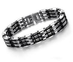 May 10, 2021 · although stainless steel is not vulnerable to tarnish, you must store it in a closed casket in order to keep it safe. Top Quality Men S Motor Bike Chain Motorcycle Chain Bracelet Bangle Stainless Steel Jewelry With Silicone Hip Hop Style China Stainless Steel Bracelet And Health Care Bracelet Price Made In China Com