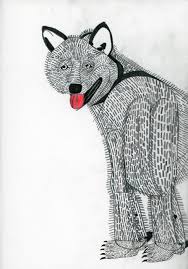 A3 Print; Andrew Johnstone; Untitled (wolf)
