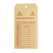 A1 monthly/yearly fire extinguisher inspection log parish pg of all fire extinguishers are required to be inspected monthly by parish/school staff and inspected. Cardstock Monthly Inspection Tags Labelling In French 1 Year