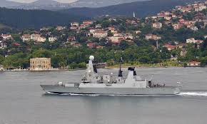 Hms defender pictured on 14 june in istanbul on its way to the black sea. British Hms Defender And Dutch Hnlms Evertsen Enter The Black Sea After A Port Visit In