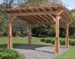 Rough Cut Cedar Santa Barbara Free Standing Pergolas Pergolas By Material Gazebocreations Com