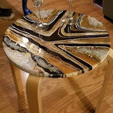 Just4youonlineuk Art Supplies On Instagram Gorgeous Table Delukeart Packed Full Of Our Sparkly Bits Fi In 2020 Resin Art Supplies Resin Art Diy Resin Art