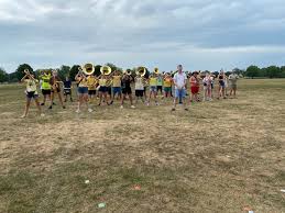 Greencastle-Antrim High School marching band practices at band camp