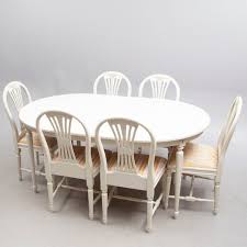 We are committed to offering plenty of choice, but we only stock chairs which will stand the test of time and which will endure the rigours of family life. Gustavian Dining Table And 6 Chairs Ex Display Uk Delivery Only