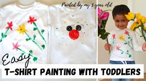 Monday is make something monday. Easy Tshirt Painting You Can Do With Toddlers Kids I Mickey Mouse Flower Print I Kid S Craft Ideas Youtube