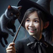 Halloween reading the small black cat