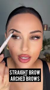 Straight vs. Arched 🤨 Which one are you?, Brow Frame Pencil & Brow Blowout  Shaping Gel @dominiquecosmetics, #brows #browtutorial #makeuphacks  #browtips #makeup