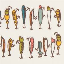 This means that shorter sea fishing rods may only be 2m in length but this allows for the catching of stronger fish too. Light Cream With Fishing Hook Lure Birch Organic Fabric From The Usa Kawaii Fabric Shop