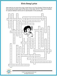 Fun Music Crossword Puzzles Crossword Puzzles Elvis Presley S Birthday Elvis Birthday Party