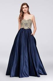 Royal Black And Gold Ball Gowns Gold Corded Lace And Satin Ball Gown David S Bridal Ball Gowns David Bridal Prom Dress Ball Dresses