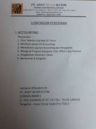 We did not find results for: Lowongan Kerja Pt Adat Besar Kutim Sangatta Loker Bontang