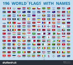 Flags Of The World With The Name Of The Country Vector Illustration Flags With Names Flags Of The World World Flags With Names